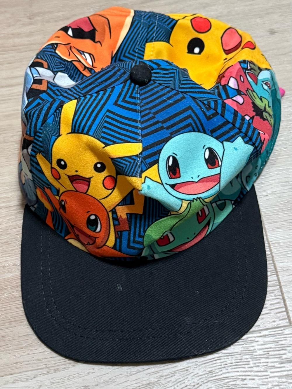 Pokémon Character Patchwork Snapback Hat - Multi & Black